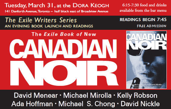 New Canadian Noir launch March 31