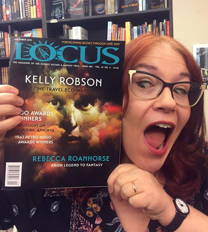 Me freaking out over having my name on the cover of Locus